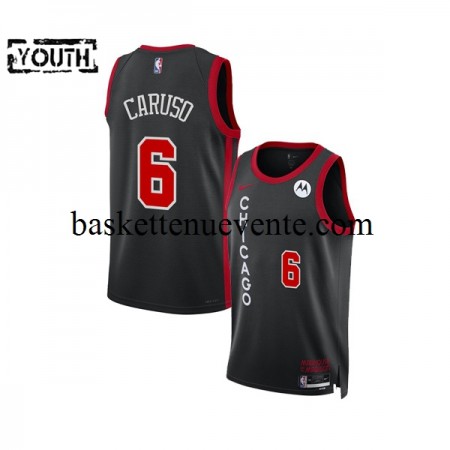 Maillot Basket Chicago Bulls Alex Caruso 6 2023-2024 Nike City Edition Noir Swingman - Enfant